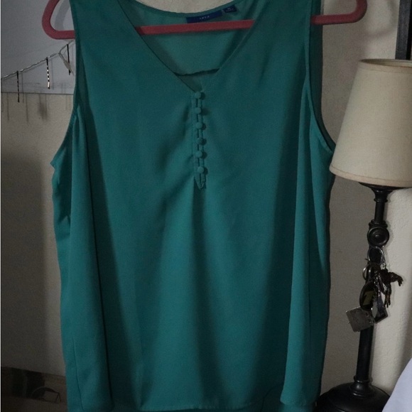 Apt. 9 Teal Sleeveless Blouse - Picture 2 of 7